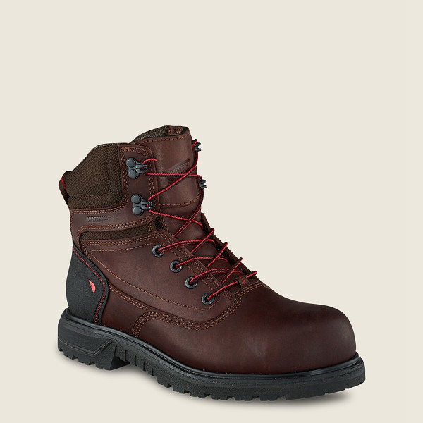 Red Wing Work Boots Brnr Xp - 6-inch Waterproof Safety Toe - Brown/Black - Womens QGU580692